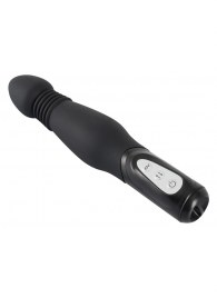 Чёрный анальный вибратор Thrusting Anal Vibe - 23,5 см. - Orion