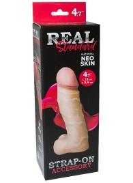 Реалистичная насадка с мошонкой REAL Standard - 15,5 см. - LOVETOY (А-Полимер) - купить с доставкой в Ижевске