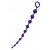 Фиолетовая силиконовая анальная цепочка Grape - 35 см. - ToyFa