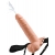 Телесный полый страпон с имитацией эякуляции 7.5  Hollow Squirting Strap-On with Balls Flesh - 21,6 см. - Pipedream - купить с доставкой в Ижевске