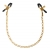 Чёрные с золотом зажимы на соски Gold Chain Nipple Clamps - Pipedream - купить с доставкой в Ижевске
