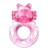 Розовое эрекционное виброкольцо на пенис Pink Bear - Baile - в Ижевске купить с доставкой