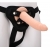 Телесный страпон на черных трусиках STRAP ON REAL DILDO - 20 см. - Dream Toys - купить с доставкой в Ижевске