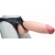 Телесный реалистичный фаллоимитатор на черных трусиках Real Big Strap-On - 34,5 см. - LOVETOY (А-Полимер) - купить с доставкой в Ижевске