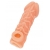Телесная закрытая насадка с венками Cock Sleeve Size M - 15,6 см. - KOKOS - в Ижевске купить с доставкой