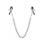 Зажимы для сосков с фиолетовой цепочкой Sweet Caress Nipple Chain - Sweet Caress - купить с доставкой в Ижевске