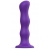 Фиолетовая насадка Strap-On-Me Dildo Geisha Balls size M - Strap-on-me - купить с доставкой в Ижевске