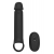 Черная насадка-удлинитель с вибрацией Vibrating Extender With Remote - Dream Toys - в Ижевске купить с доставкой