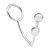 Кольцо на пенис с анальным стимулятором Two Bead Stainless Steel Anal Hook   Cock Ring - BlueLine - в Ижевске купить с доставкой