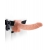 Телесный полый страпон с вибрацией Vibrating Hollow Strap-On with Balls - 24 см. - Pipedream - купить с доставкой в Ижевске