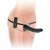 Черный страпон с вагинальной пробкой Deluxe Vibrating Penetrix Strap-On - 19 см. - Pipedream - купить с доставкой в Ижевске
