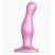 Розовая насадка Strap-On-Me Dildo Plug Curvy size M - Strap-on-me - купить с доставкой в Ижевске