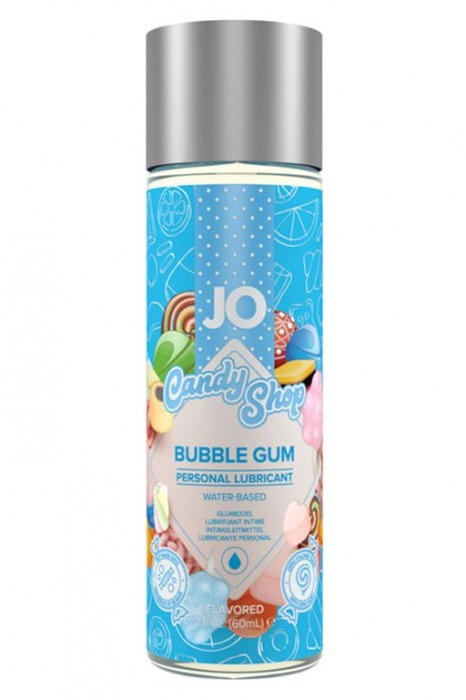 Смазка на водной основе Candy Shop Bubblegum с ароматом жвачки - 60 мл. - System JO - купить с доставкой в Ижевске