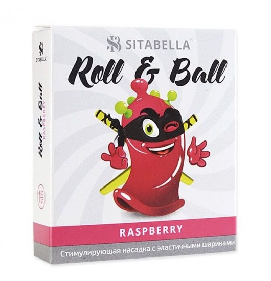 Стимулирующий презерватив-насадка Roll   Ball Raspberry - Sitabella - купить с доставкой в Ижевске