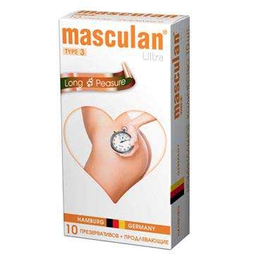 Розовые презервативы Masculan Ultra Long Pleasure с колечками, пупырышками и продлевающим эффектом - 10 шт. - Masculan - купить с доставкой в Ижевске