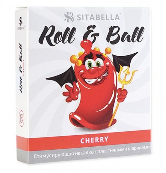 Стимулирующий презерватив-насадка Roll   Ball Cherry - Sitabella - купить с доставкой в Ижевске