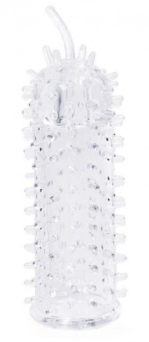 Закрытая рельефная насадка Crystal sleeve с усиками - 12 см. - Erowoman-Eroman - в Ижевске купить с доставкой