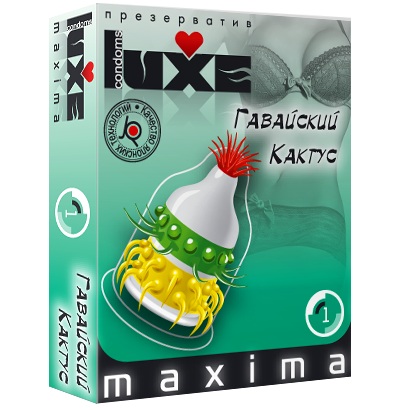 Презерватив LUXE Maxima  Гавайский Кактус  - 1 шт. - Luxe - купить с доставкой в Ижевске