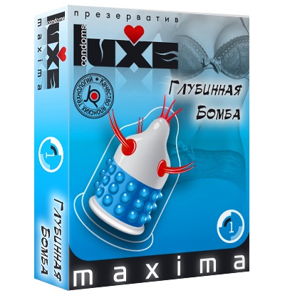 Презерватив LUXE Maxima  Глубинная бомба  - 1 шт. - Luxe - купить с доставкой в Ижевске