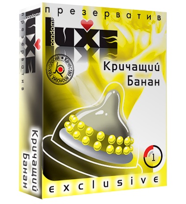 Презерватив LUXE  Exclusive  Кричащий банан  - 1 шт. - Luxe - купить с доставкой в Ижевске