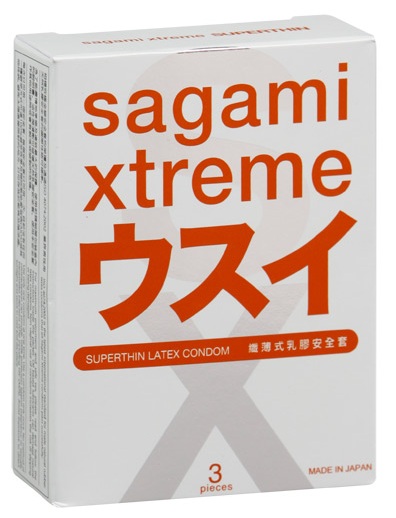Ультратонкие презервативы Sagami Xtreme SUPERTHIN - 3 шт. - Sagami - купить с доставкой в Ижевске