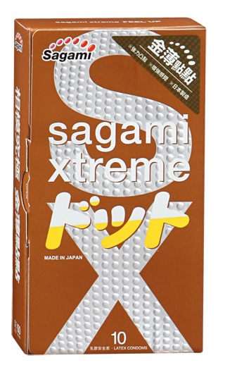 Презервативы Sagami Xtreme FEEL UP с точечной текстурой и линиями прилегания - 10 шт. - Sagami - купить с доставкой в Ижевске