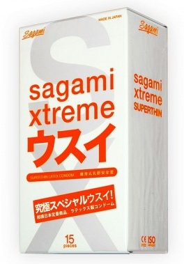 Ультратонкие презервативы Sagami Xtreme SUPERTHIN - 15 шт. - Sagami - купить с доставкой в Ижевске