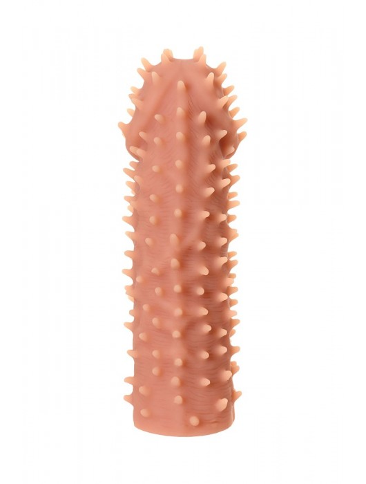 Телесная реалистичная насадка KOKOS Extreme Sleeve 07 с дополнительной стимуляцией - 12,7 см. - KOKOS - в Ижевске купить с доставкой