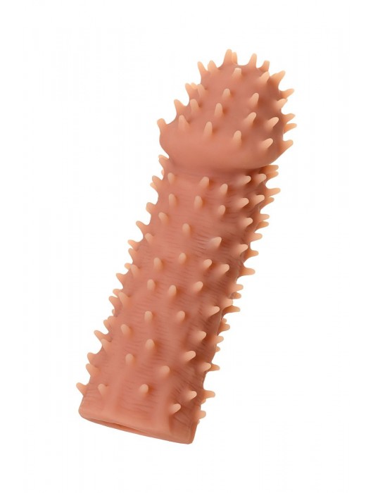 Телесная реалистичная насадка KOKOS Extreme Sleeve 07 с дополнительной стимуляцией - 12,7 см. - KOKOS - в Ижевске купить с доставкой