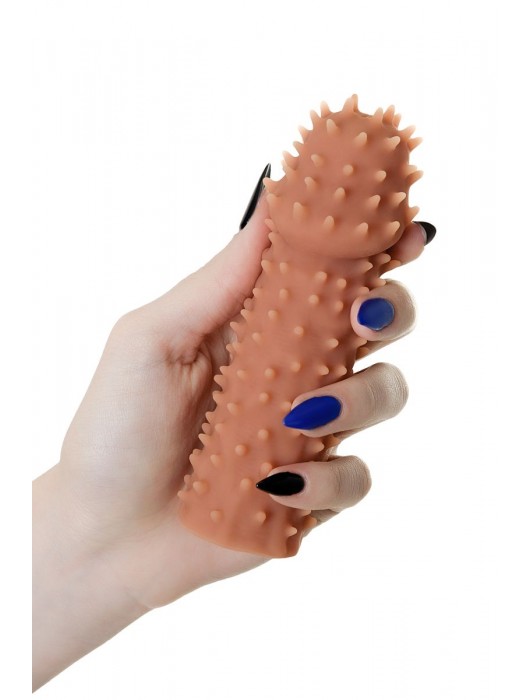 Телесная реалистичная насадка KOKOS Extreme Sleeve 07 с дополнительной стимуляцией - 12,7 см. - KOKOS - в Ижевске купить с доставкой