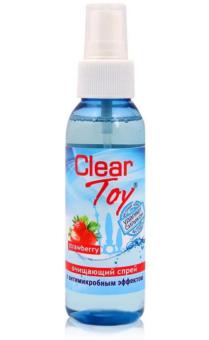 Очищающий спрей для игрушек CLEAR TOY Strawberry - 100 мл. - Биоритм - купить с доставкой в Ижевске