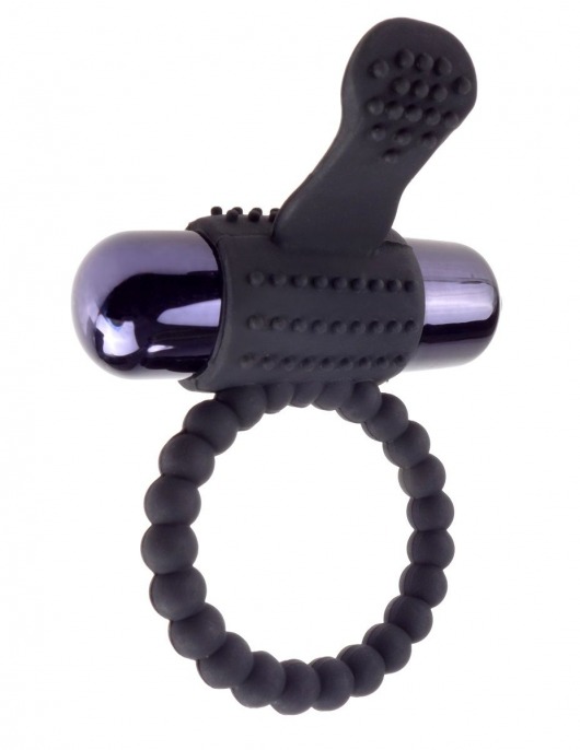 Черное эрекционное виброкольцо Vibrating Silicone Super Ring - Pipedream - в Ижевске купить с доставкой