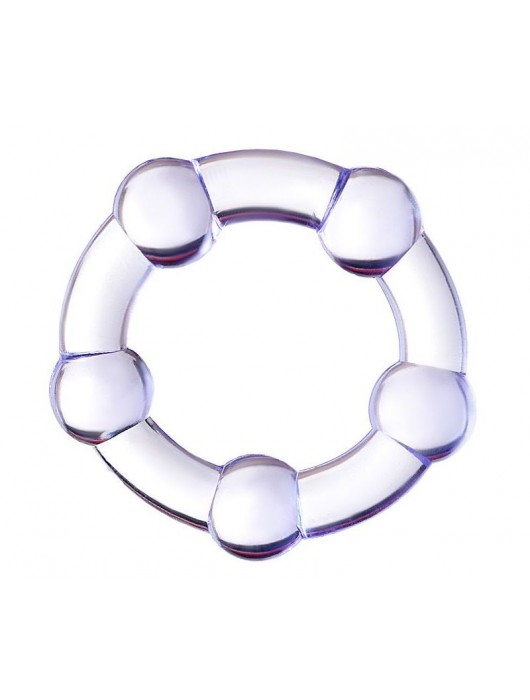 Фиолетовое эрекционное кольцо на пенис с бусинами - Штучки-дрючки - в Ижевске купить с доставкой