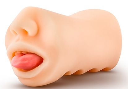 Телесный мастурбатор-ротик с язычком Oral Anne - Blush Novelties - в Ижевске купить с доставкой