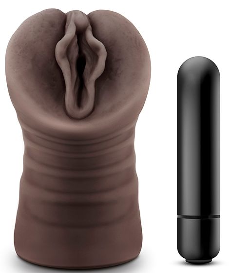 Коричневый мастурбатор-вагина Alexis - Blush Novelties - в Ижевске купить с доставкой