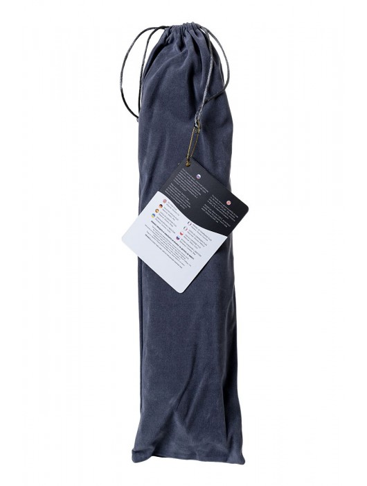 Черная анальная втулка с хвостом чернобурой лисы - размер М - POPO Pleasure