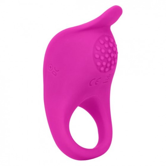 Ярко-розовое эрекционное виброкольцо Silicone Rechargeable Teasing Enhancer - California Exotic Novelties - в Ижевске купить с доставкой