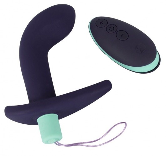 Темно-фиолетовый вибростимулятор простаты с пультом ДУ Remote Controlled Prostate Plug - Orion - в Ижевске купить с доставкой