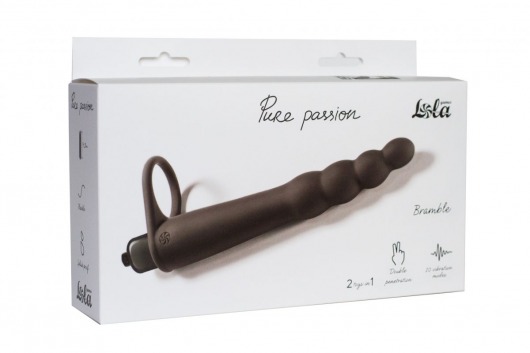 Черная вибронасадка для двойного проникновения Bramble - 16,5 см. - Lola Games - купить с доставкой в Ижевске