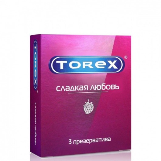 Презервативы Torex  Сладкая любовь  с ароматом клубники - 3 шт. - Torex - купить с доставкой в Ижевске