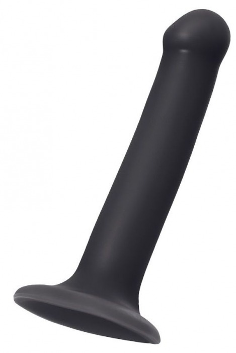 Черный фаллос на присоске Silicone Bendable Dildo M - 18 см. - Strap-on-me - купить с доставкой в Ижевске