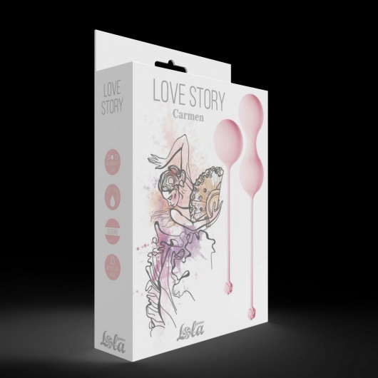 Набор розовых вагинальных шариков Love Story Carmen - Lola Games