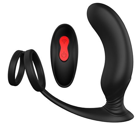 Черный массажер простаты REMOTE P-PLEASER - Dream Toys - в Ижевске купить с доставкой