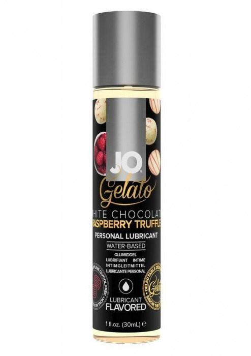 Лубрикант с ароматом трюфелей из белого шоколада и малины JO GELATO WHITE CHOCOLATE RASPBERRY TRUFFLE - 30 мл. - System JO - купить с доставкой в Ижевске