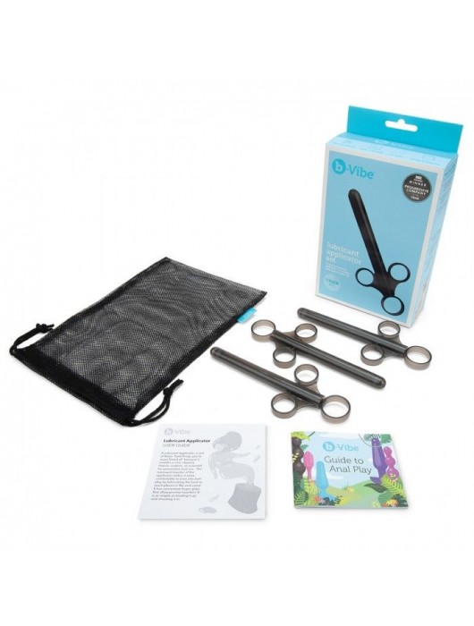 Набор из 3 черных шприцев для лубриканта - b-Vibe - купить с доставкой в Ижевске