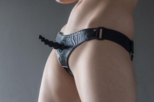 Черные трусики Better с анальной насадкой - 8 см. - Lola Games - купить с доставкой в Ижевске