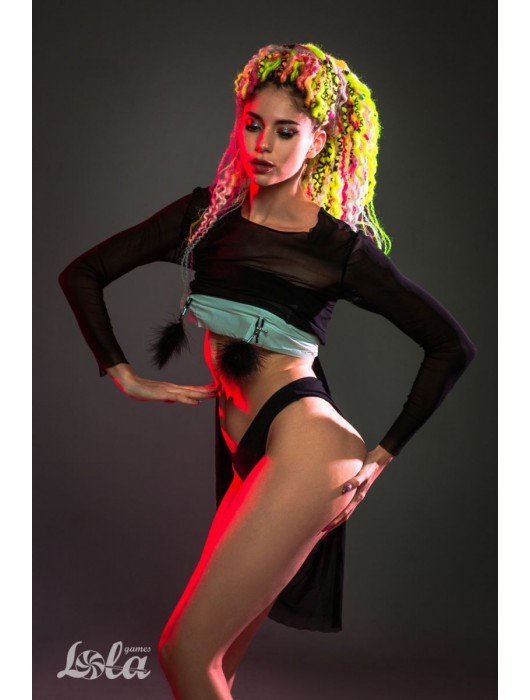 Зажимы на соски с черным пухом Euphoric - Lola Games - купить с доставкой в Ижевске