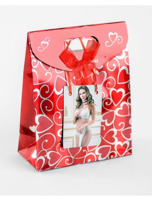 Бело-красный ошейник из натуральной кожи с нежным мехом - БДСМ Арсенал - купить с доставкой в Ижевске