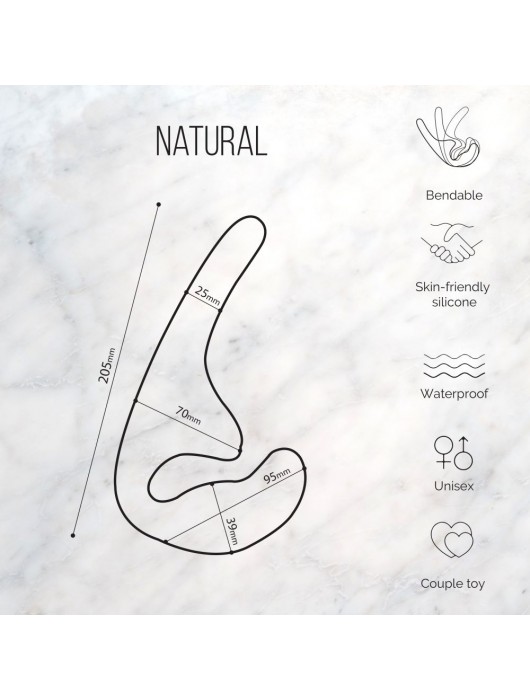 Бежевый безремневой страпон Seduction - 20,5 см. - Lola Games - купить с доставкой в Ижевске