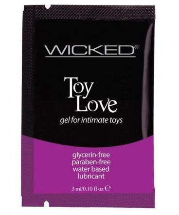 Лубрикант на водной основе для использования с игрушками WICKED Toy Love - 3 мл. - Wicked - купить с доставкой в Ижевске